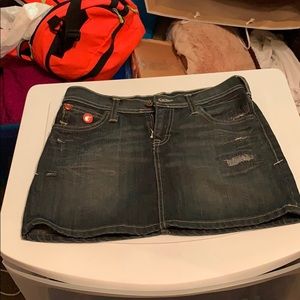 EvisuXPuma short mini denim skirt W28